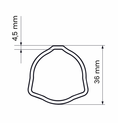 SPT Dreikant-Profilrohr 36x4,5mm 1500mm