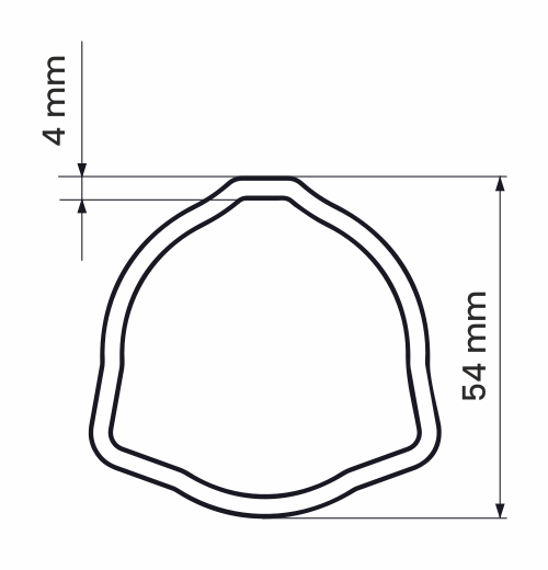 SPT Dreikant-Profilrohr 54x4mm 1500mm