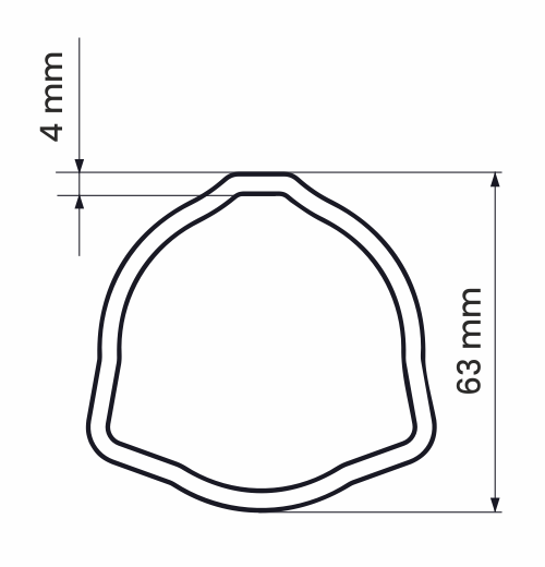 SPT Dreikant-Profilrohr 63x4mm 1500mm