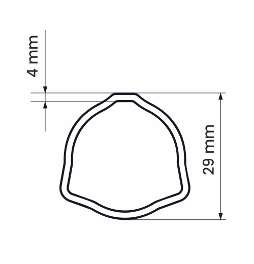 SPT Dreikant-Profilrohr 29x4,0mm 1500mm