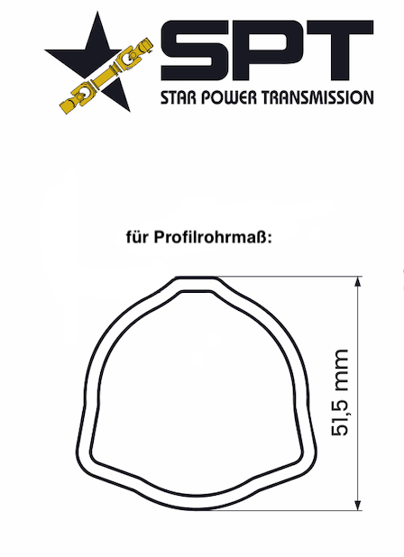 Profilrohrgabel / Rillengabel für Dreikantrohr 51,5mm Kreuzgarnitur 30,2x79,4mm