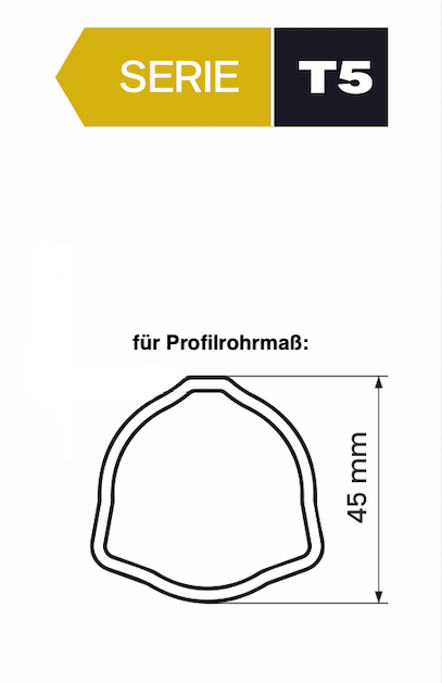 Profilrohrgabel / Rillengabel für Dreikantrohr 45mm Kreuzgarnitur 30,2x91,4mm