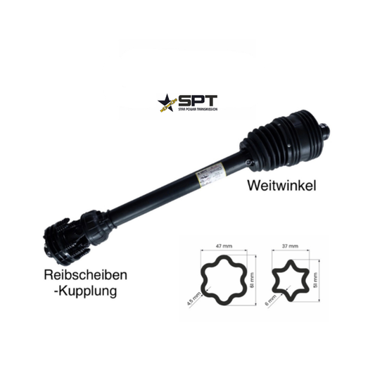 SPT Gelenkwelle Weitwinkel Rutschkupplung 1700Nm 1 3/8"Z6 Serie 7 / G8