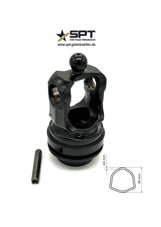 SPT Profilrohrgabel / Rillengabel Weitwinkel für Dreikantrohr 36mm Baugröße 4