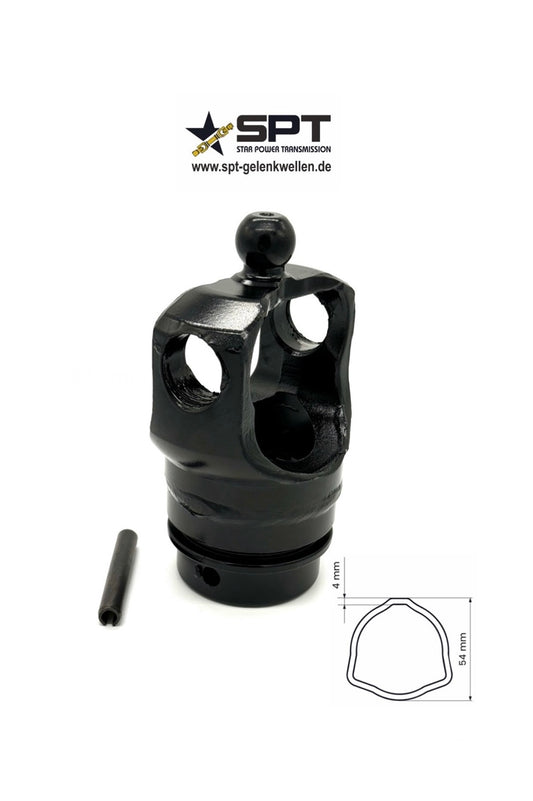 SPT Profilrohrgabel / Rillengabel Weitwinkel für Dreikantrohr 54mm Baugröße 7