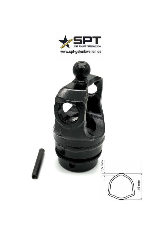 SPT Profilrohrgabel / Rillengabel Weitwinkel für Dreikantrohr 45mm Baugröße 7